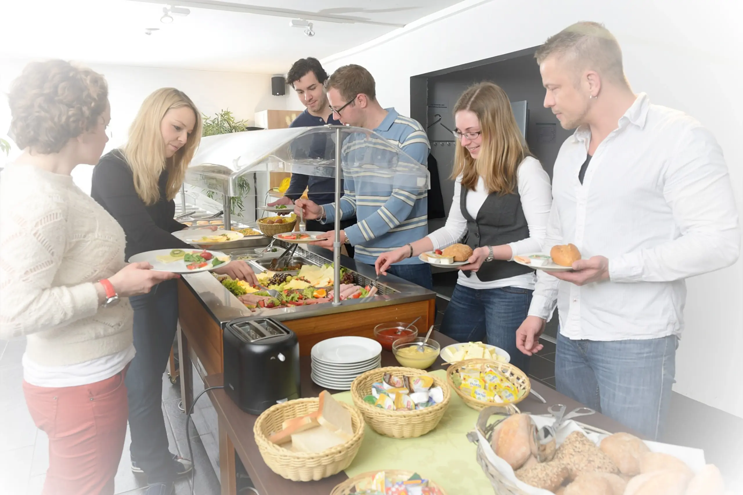 Frühstücksbuffet für Firmengäste