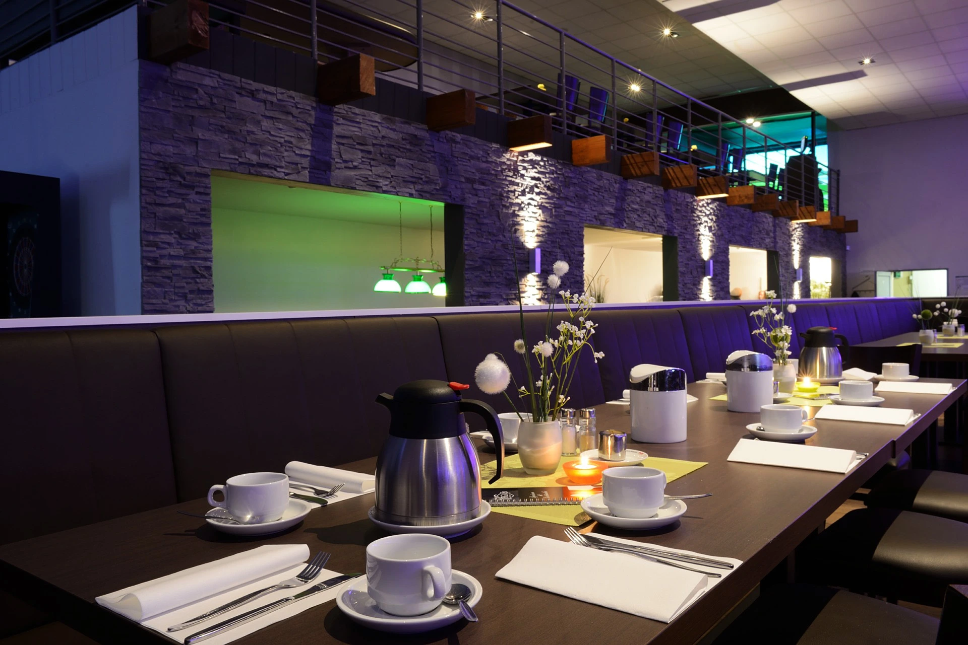 Vegas_Restaurant Gedeckter Tisch im Restaurant im Vegas Event Center