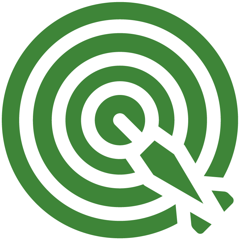 Dartscheibe Icon grün